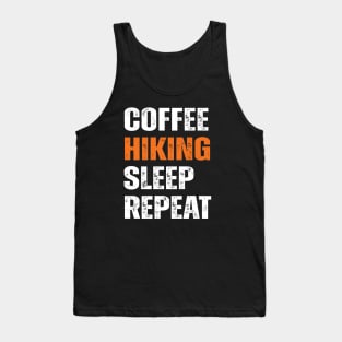 Coffee Hiking Sleep Repeat Outdoor Adventure Tank Top